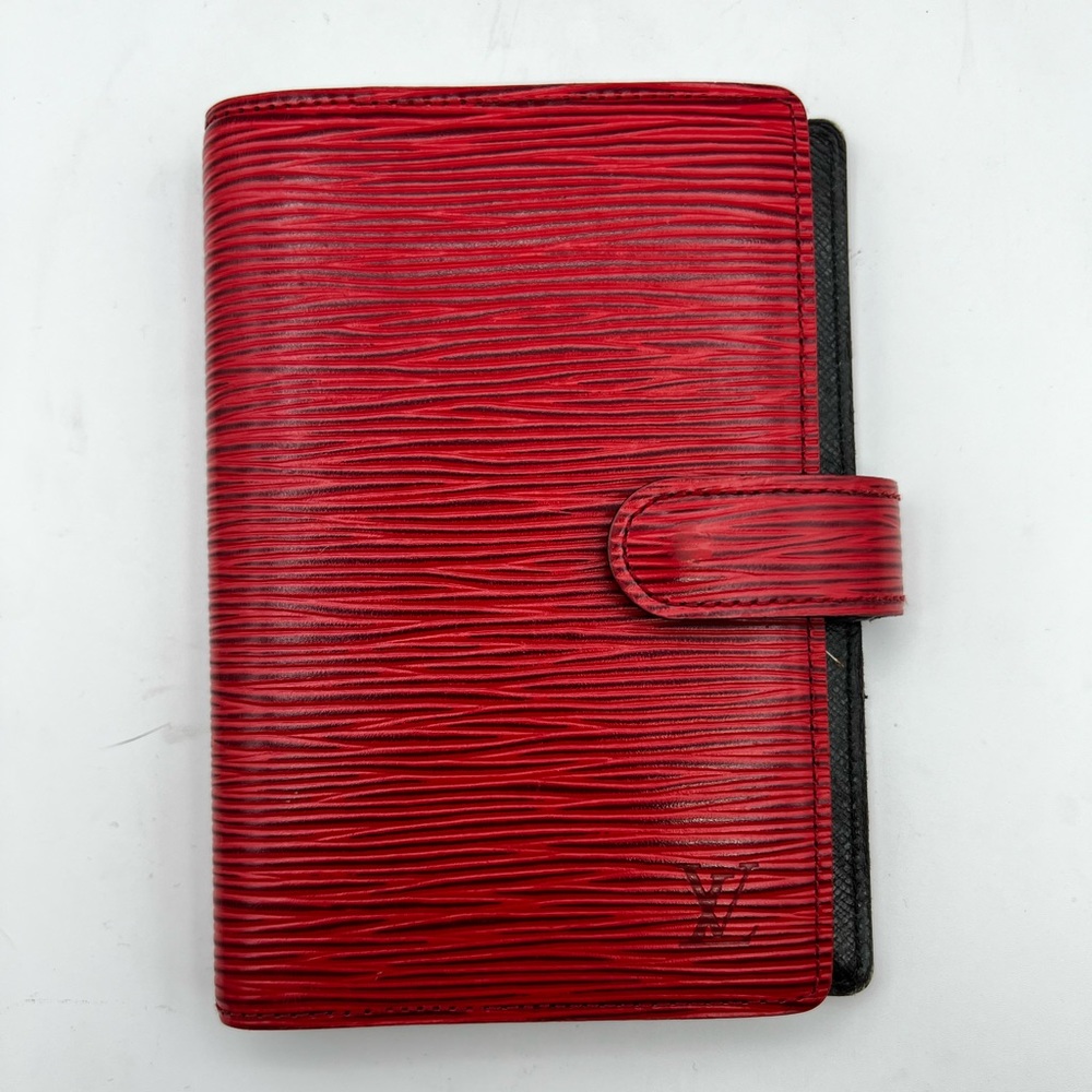 Authentic Louis Vuitton Epi Planner Castilian Red Agenda PM